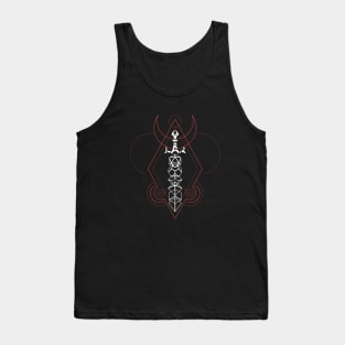 Sacred Geometry Polyhedral Dice Set Sword of Dungeon Armory Tank Top